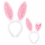 Oreilles de lapin blanc et rose