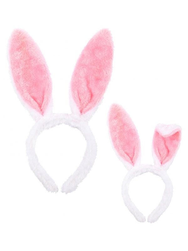Oreilles de lapin blanc et rose