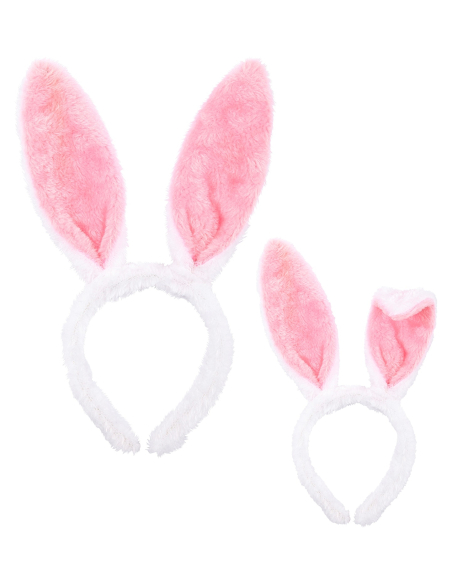 Oreilles de lapin blanc et rose