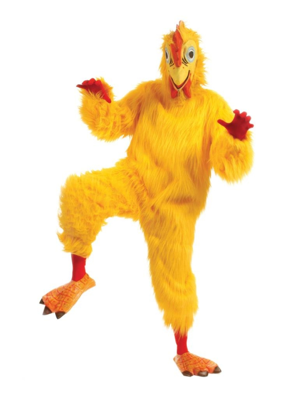Mascotte Poulet Jaune adulte