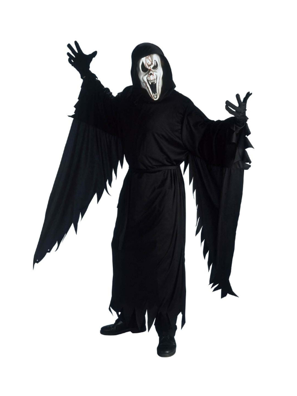 Déguisement fantôme noir homme avec masque