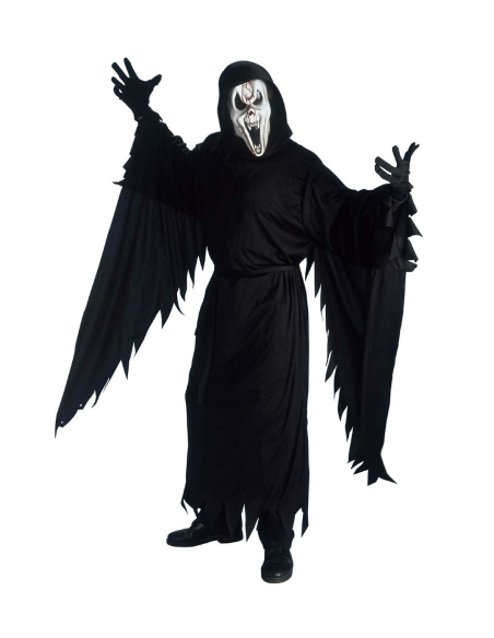 Déguisement fantôme noir homme avec masque