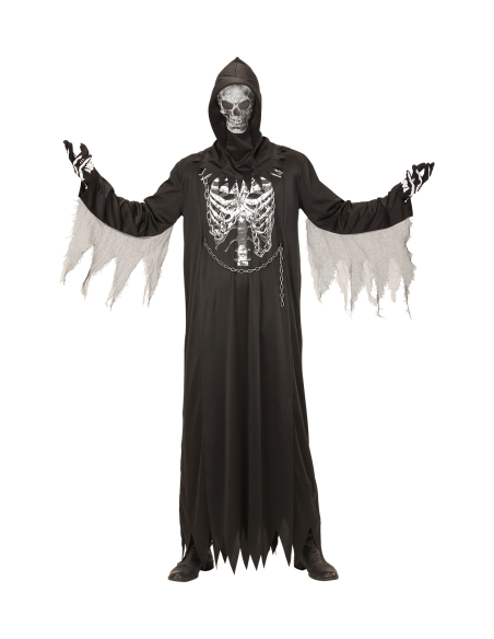 Déguisement Fossoyeur noir homme avec chaine et masque