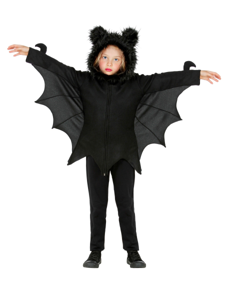 Déguisement Chauve-Souris enfant (poncho avec ailes et capuche)