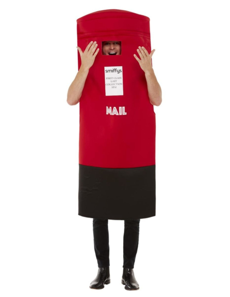 Déguisement boîte aux lettres, Rouge homme