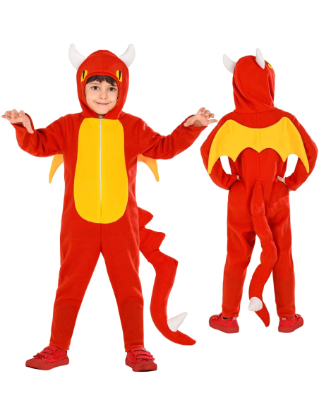 Déguisement Dragon rouge garçon avec ailes