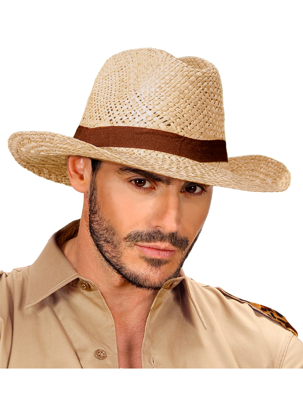 Chapeau en paille, ruban noir ou marron