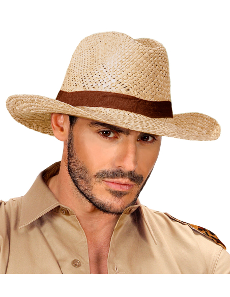 Chapeau en paille, ruban noir ou marron