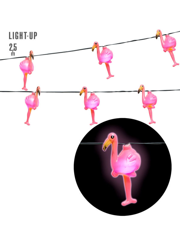Guirlande lumineuse de Flamands roses - 2.50m