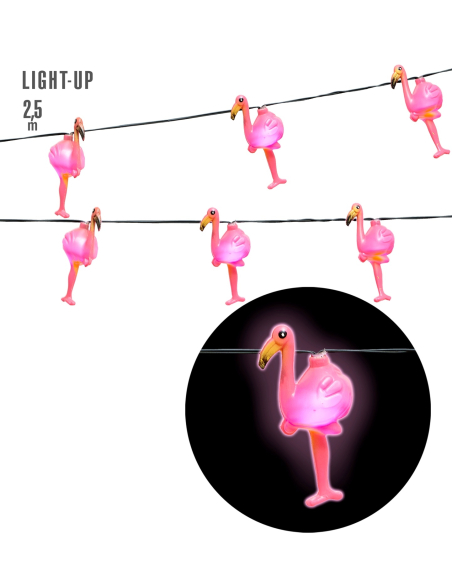 Guirlande lumineuse de Flamands roses - 2.50m