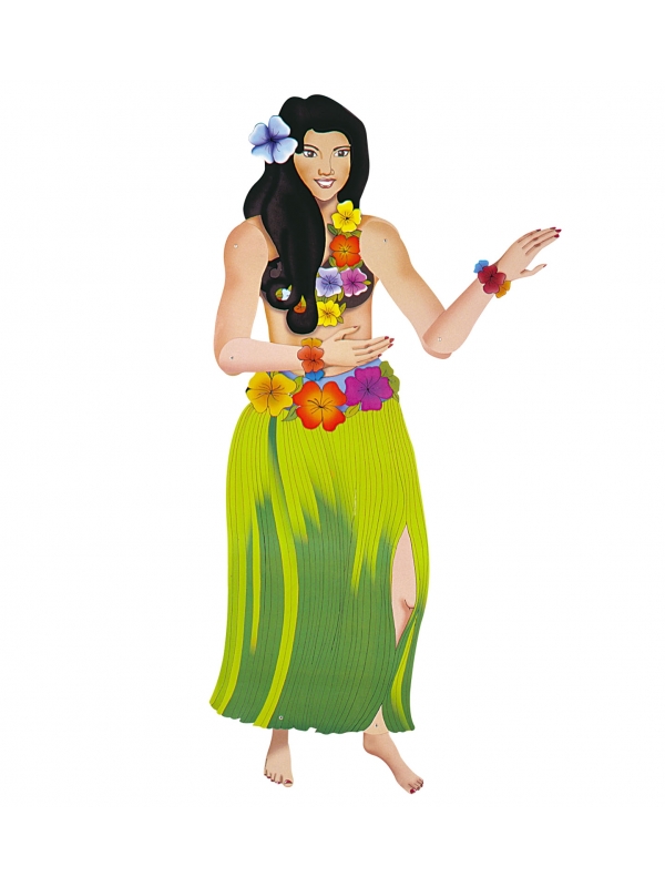 Décoration Femme Hawaïenne articulée de 135 cm