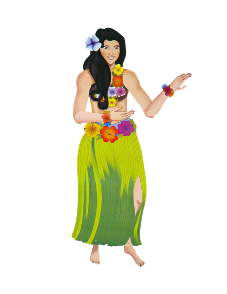 Décoration Femme Hawaïenne articulée de 135 cm