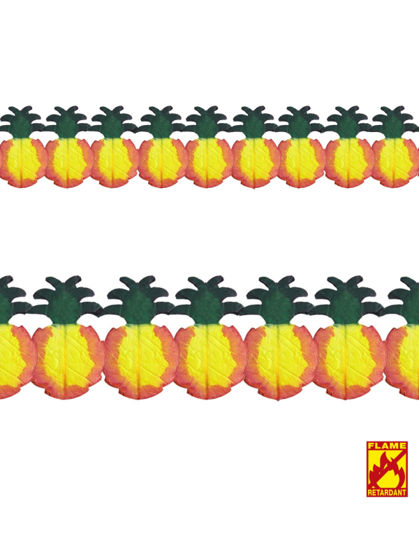 Guirlande Ananas de 4 m en papier avec retardateur de flamme.