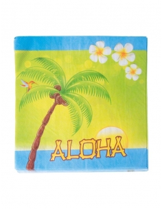 Serviettes de table papier Aloha (33x33cm)