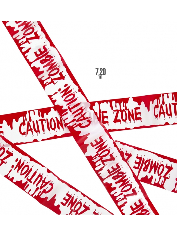 Ruban "Attention Zone de Zombie" - 7.20m