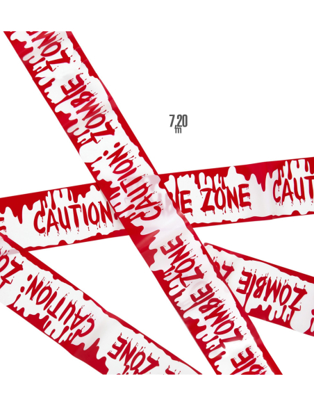 Ruban "Attention Zone de Zombie" - 7.20m