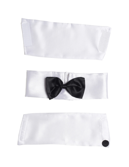 Set Strip-teaseur (col avec nœud-papillon et manchettes)