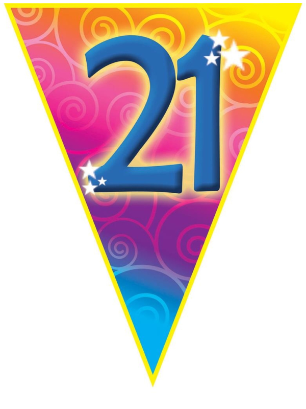 Guirlande Anniversaire pour les 21 ans - 5 m