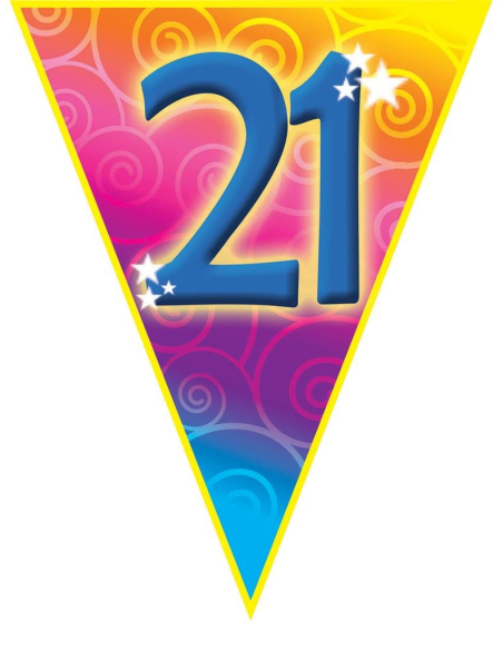 Guirlande Anniversaire pour les 21 ans - 5 m