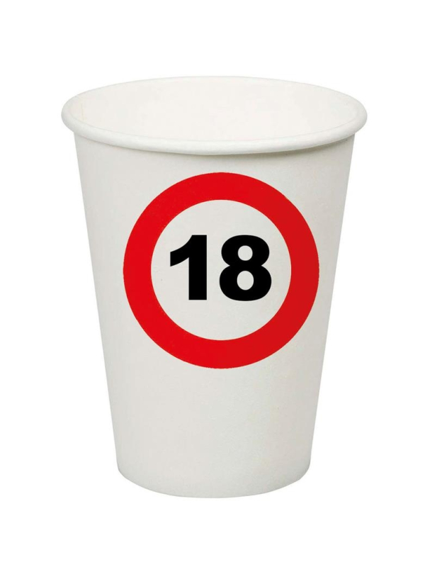 Gobelet Anniversaire des 18 ans - lot de 8