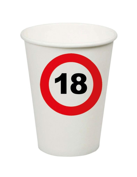 Gobelet Anniversaire des 18 ans - lot de 8