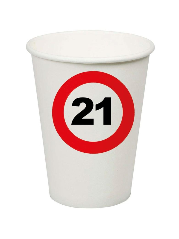 Gobelet Anniversaire des 21 ans - lot de 8