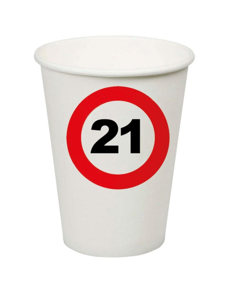 Gobelet Anniversaire des 21 ans - lot de 8