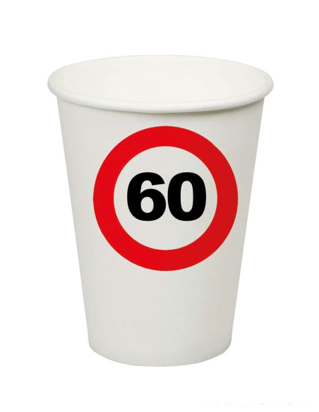 Gobelet Anniversaire des 60 ans - lot de 8