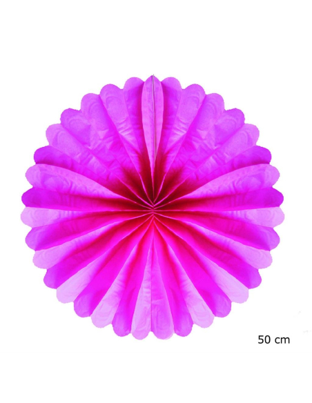 Rosace papier, 50 cm de Ø- fushia