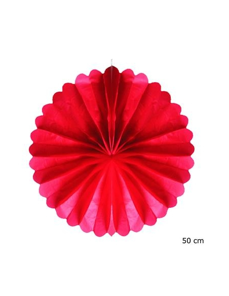 Rosace papier, 50 cm de Ø-rouge