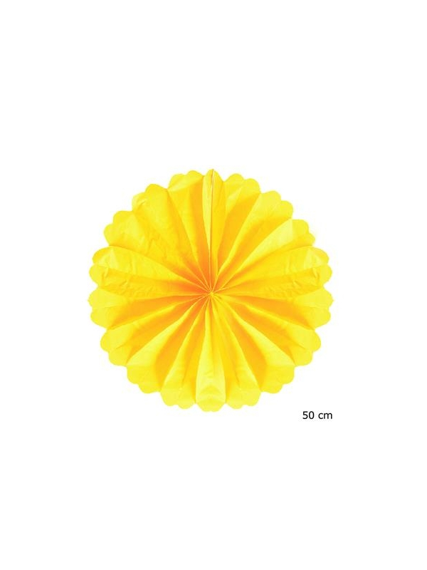 Rosace papier, 50 cm de Ø-jaune