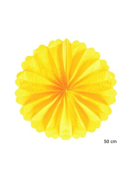 Rosace papier, 50 cm de Ø-jaune
