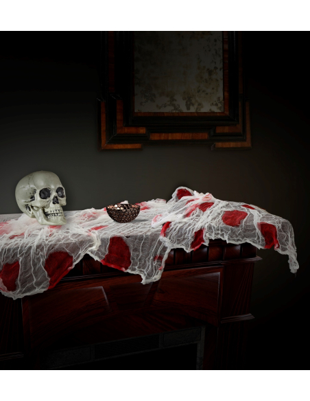 Tissu de gaze ensanglanté - décoration Halloween