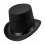 Chapeau Haut de Forme noir Adulte feutre avec ruban noir