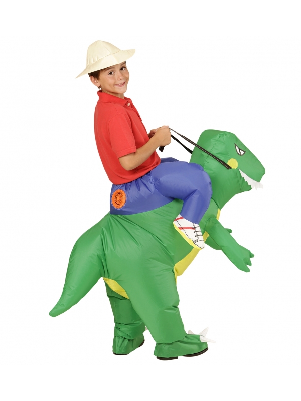 Déguisement gonflable enfant, porté par un Dinosaure