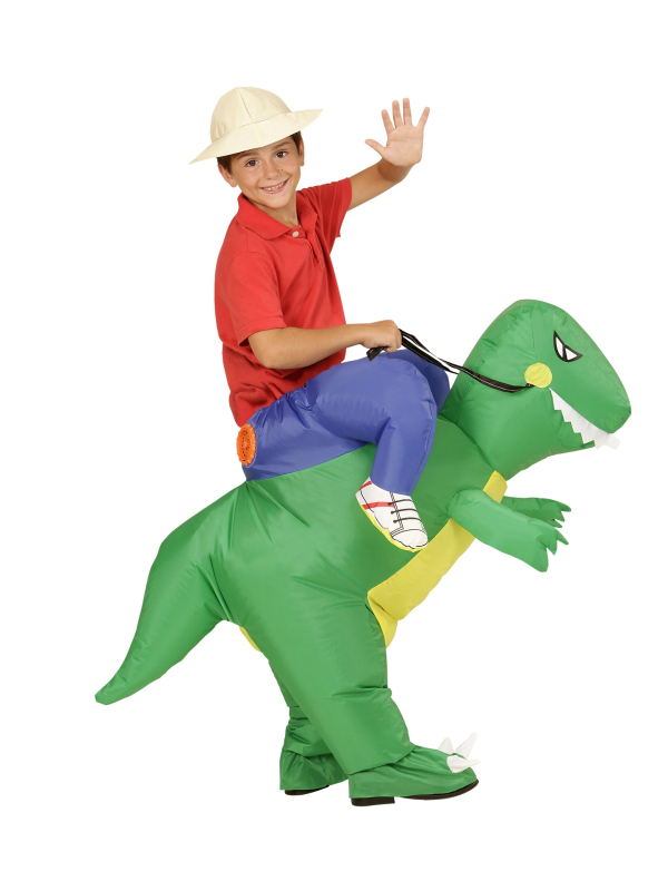 Déguisement gonflable enfant, porté par un Dinosaure