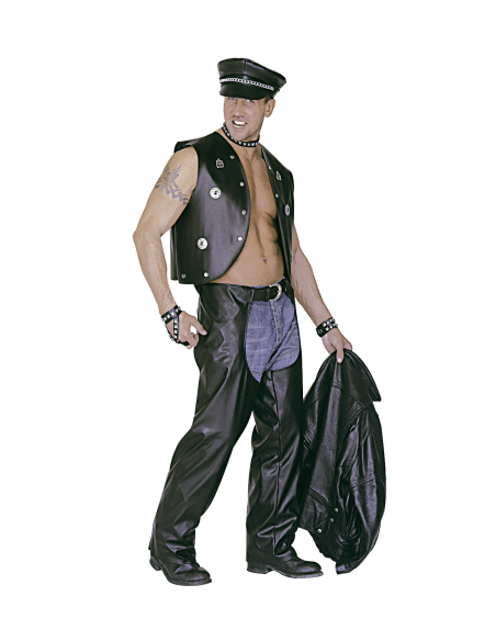 Pantalon Motard noir similicuir