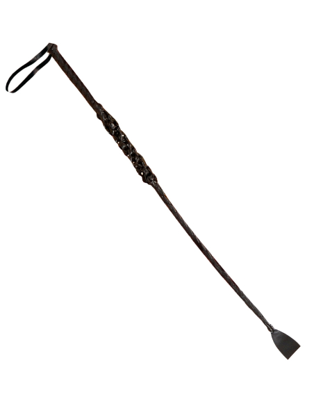 Cravache noir aspect cuir - 60 cm
