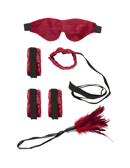Set Bondage (poignets, chevilles, bandeau et plume)