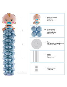Structure avec ballons Baby Shower garçon