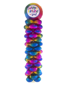 Structure et ballons d'anniversaire 1.60 m