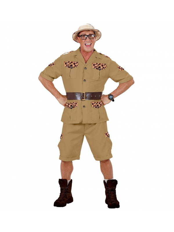 Déguisement Safari Jungle Homme (chemise, shorts, ceinture)
