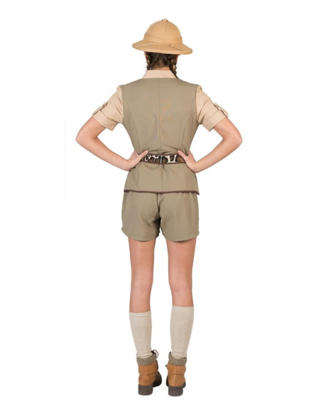 Déguisement safari femme beige (veste, short, ceinture)