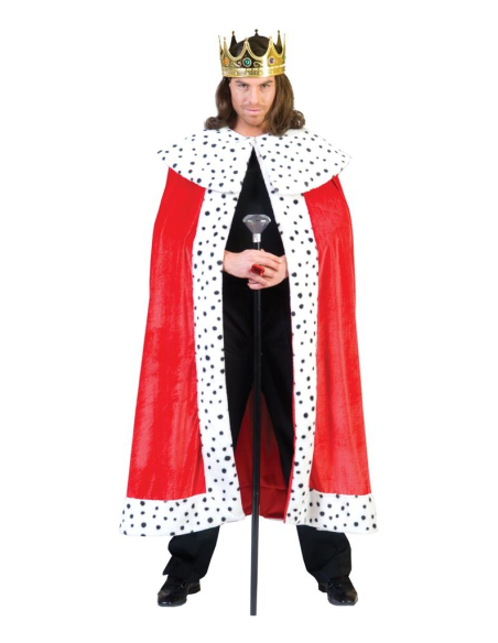 Cape roi Médiéval rouge ou orange pour homme