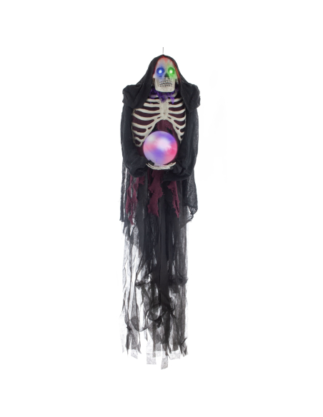Décoration squelette avec lampe magique (160 cm)