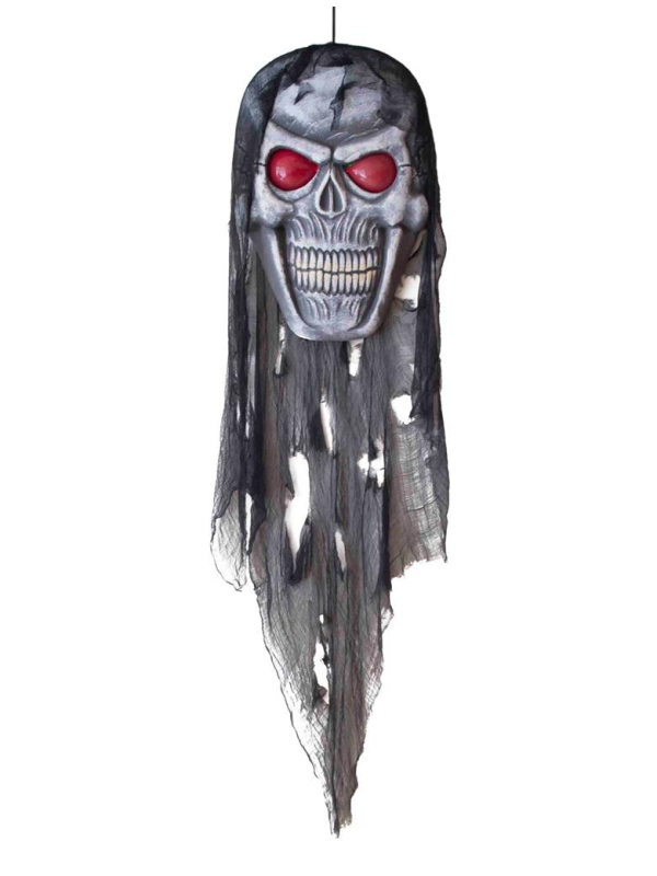 Décoration Tête de mort 75 cm avec lumière
