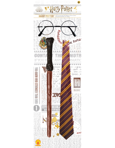 Kit Harry Potter™ (lunette, cravate et baguette)