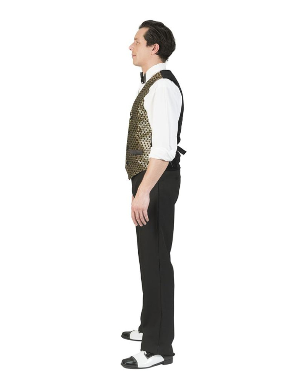 Gilet noir et or Homme du S au XXL
