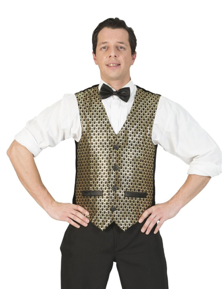 Gilet noir et or Homme du S au XXL