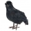 Corbeau noir avec plumes 34 cm